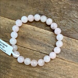 Rose quartz 8mm crystal Beaded Bracelet